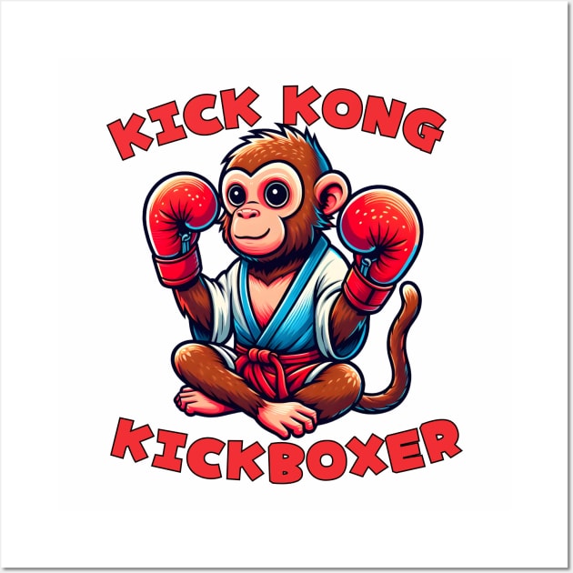 Kickboxing monkey Wall Art by Japanese Fever